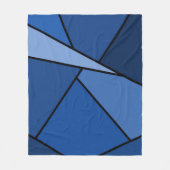 Abstrakte blaue Polygone Fleecedecke (Vorderseite)
