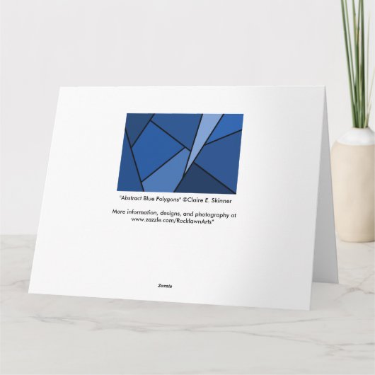 Abstrakte Blaue Polygonen Karte (Rückseite)