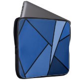 Abstrakte Blaue Polygonen Laptopschutzhülle (Vorne Rechts)