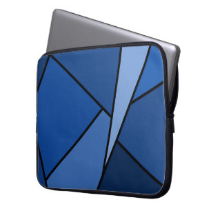 Abstrakte Blaue Polygonen Laptopschutzhülle