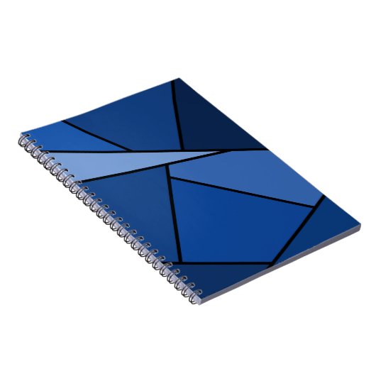 Abstrakte Blaue Polygonen Notizblock (Rechte Seite)