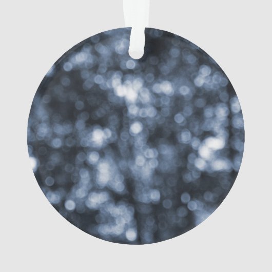 Abstrakte blaue Punkte Akrylverzierung Ornament (Rückseite)