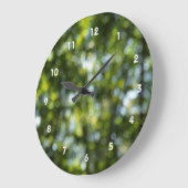 Abstrakte blaue Punkte Große Wanduhr (Winkel)