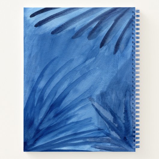 Abstrakte blaue Rays Aquarellbilder - Skizze Notizbuch (Rückseite)