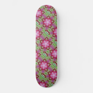 ABSTRAKTE BLAUE ROSA LILA STERNE SKATEBOARD