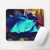 Abstrakte blaue Rose Blume Art Mousepad (Mit Mouse)