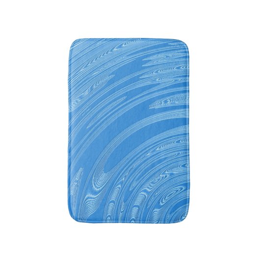 abstrakte blaue silberne metallische badematte (Vorderseite Vertikal)