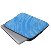abstrakte blaue silberne metallische laptopschutzhülle (Vorne Knopf)
