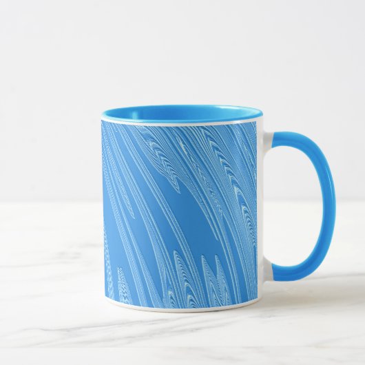 abstrakte blaue silberne metallische tasse (Rechts)