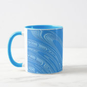 abstrakte blaue silberne metallische tasse (Links)