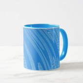 abstrakte blaue silberne metallische tasse (VorderseiteRechts)