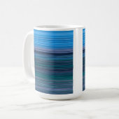 Abstrakte blaue Streifen Kaffeetasse (Vorderseite Links)