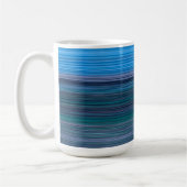Abstrakte blaue Streifen Kaffeetasse (Links)