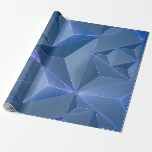 Abstrakte blaue Tapete Geschenkpapier (Ungerollt)