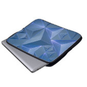 Abstrakte blaue Tapete Laptopschutzhülle (Vorne Knopf)