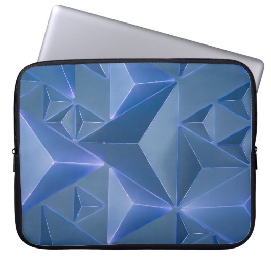 Abstrakte blaue Tapete Laptopschutzhülle (Vorderseite)
