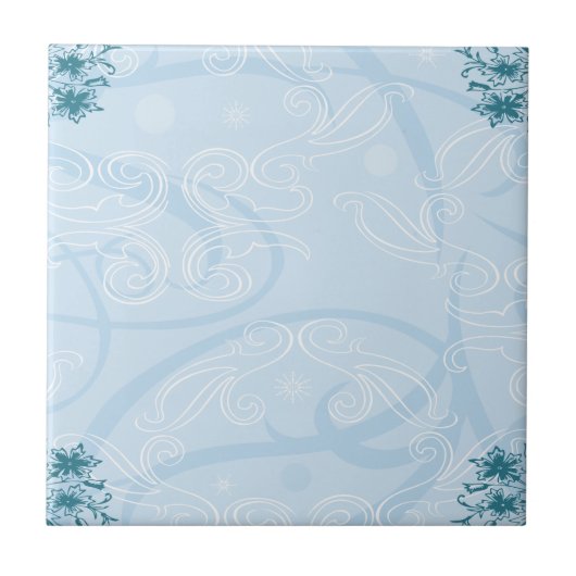 abstrakte blaue Texturfliese Fliese (Vorderseite)