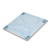 abstrakte blaue Texturfliese Fliese (Seite)