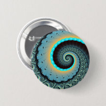 Abstrakte blaue Türkis orange Fraktal-Kunst-Spiral