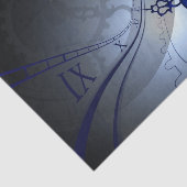Abstrakte blaue Uhr Seidenpapier (Ausschnitt)
