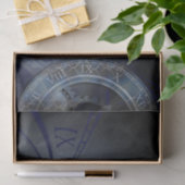 Abstrakte blaue Uhr Seidenpapier (Geschenk)