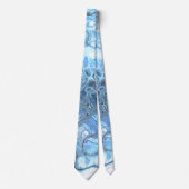 Abstrakte blaue und graue Marmorwurzel - Eisflüssi Krawatte (Vorderseite)