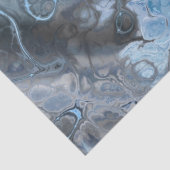 Abstrakte blaue und graue Marmorwurzel - Eisflüssi Seidenpapier (Detail)