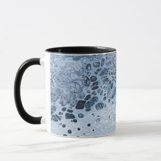 Abstrakte blaue und graue Ozeandrift Tasse
