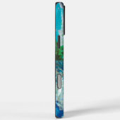 Abstrakte blaue und grüne Texturlandschaft Case-Mate iPhone Hülle (Rückseite / Rechts)