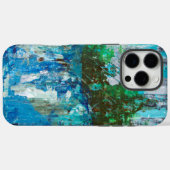 Abstrakte blaue und grüne Texturlandschaft Case-Mate iPhone Hülle (Rückseite (Horizontal))