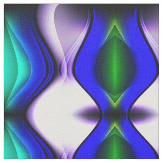 Abstrakte blaue und grüne Waves Stoff