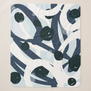 Abstrakte blaue und marineblaue Pinselstrich-Maler Sherpadecke