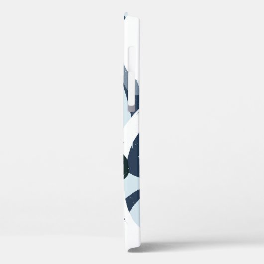 Abstrakte blaue und marinebürste Pinselstriche Case-Mate iPhone Hülle (Rückseite / Links)