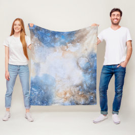 Abstrakte blaue und sandtexturierte Wolken Fleecedecke