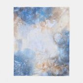 Abstrakte blaue und sandtexturierte Wolken Fleecedecke (Vorderseite)