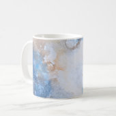Abstrakte blaue und sandtexturierte Wolken Kaffeetasse (Vorderseite Links)
