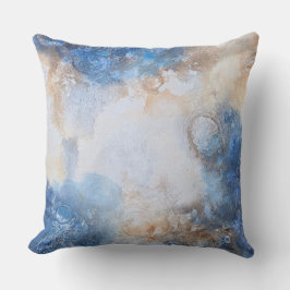 Abstrakte blaue und sandtexturierte Wolken Kissen