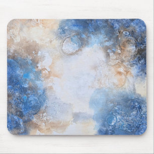 Abstrakte blaue und sandtexturierte Wolken Mousepad