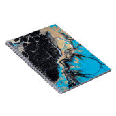 Abstrakte blaue und schwarze Malerei Notizblock (Rechte Seite)