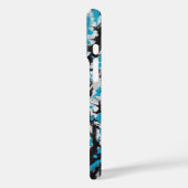 Abstrakte blaue und schwarze Pinselstriche Case-Mate iPhone Hülle (Rückseite / Links)