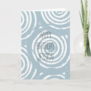 Abstrakte blaue und weiße Kreise Karte