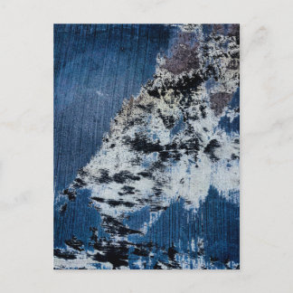 Abstrakte blaue und weiße verwitterte Textur Postkarte