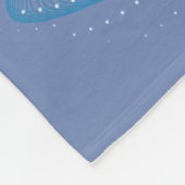 Abstrakte blaue Vibration Fleecedecke (Ecke)