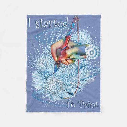 Abstrakte blaue Vibration Fleecedecke (Vorderseite)