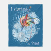 Abstrakte blaue Vibration Fleecedecke (Vorderseite)