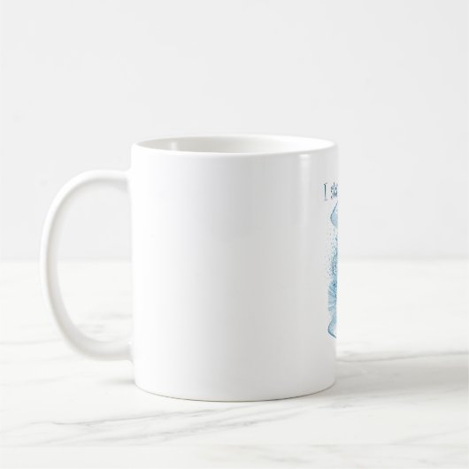 Abstrakte blaue Vibration Kaffeetasse (Links)
