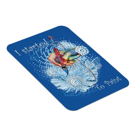 Abstrakte blaue Vibration Magnet (Rechte Seite)