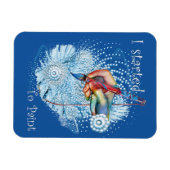 Abstrakte blaue Vibration Magnet (Horizontal)