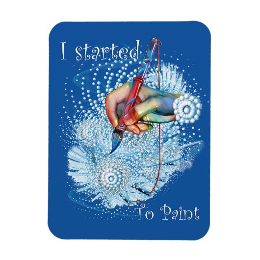 Abstrakte blaue Vibration Magnet (Vertikal)