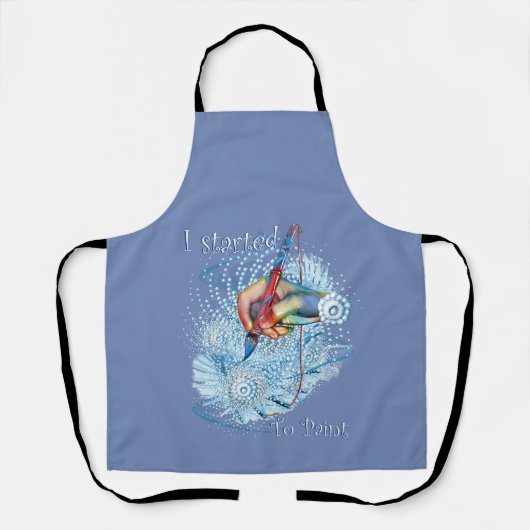 Abstrakte blaue Vibration Schürze (Vorderseite)